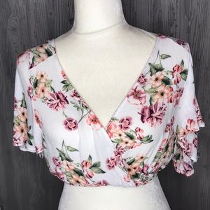 Boho Forever 21 Floral Crop Top